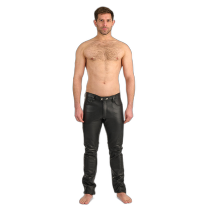 Prowler RED Leather Jeans Black