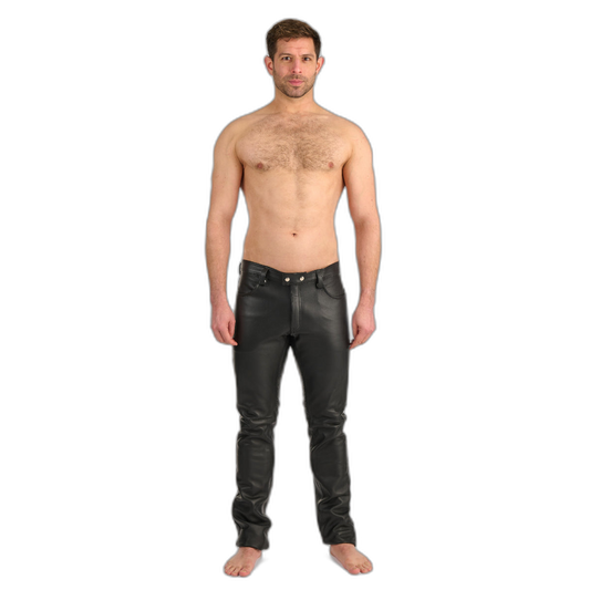 Prowler RED Leather Jeans Black