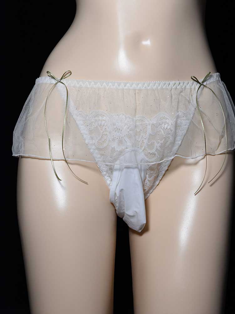 Men's Japanese Lace Skirt Crossdressing Briefs