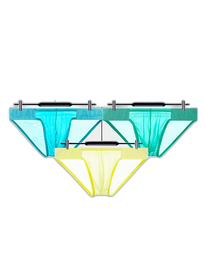 3 Pack Men's Semi-Transparent Comfortable High-Stretch Quick-Dry Bikini