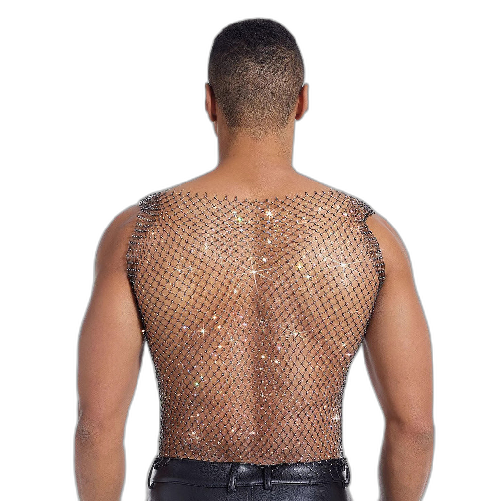 Rhinestone Mesh Tank
