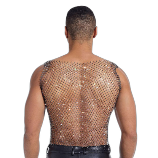 Rhinestone Mesh Tank