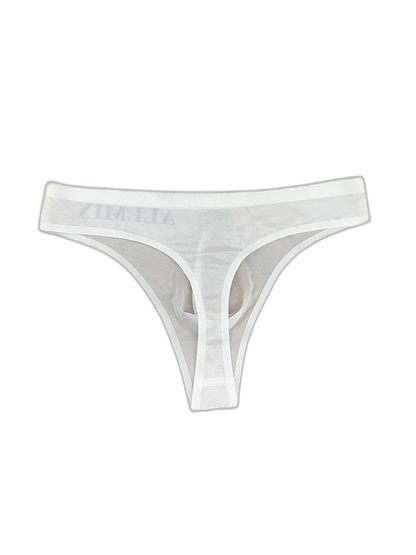 4-pack Men's Sexy Solid Color Letter Seamless Thong