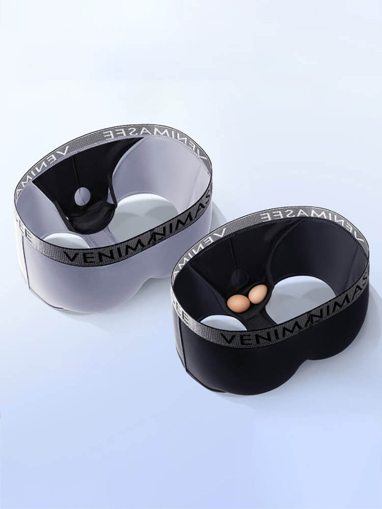 Men's Gun Bullet Separation Adjustable Pouch Trunks