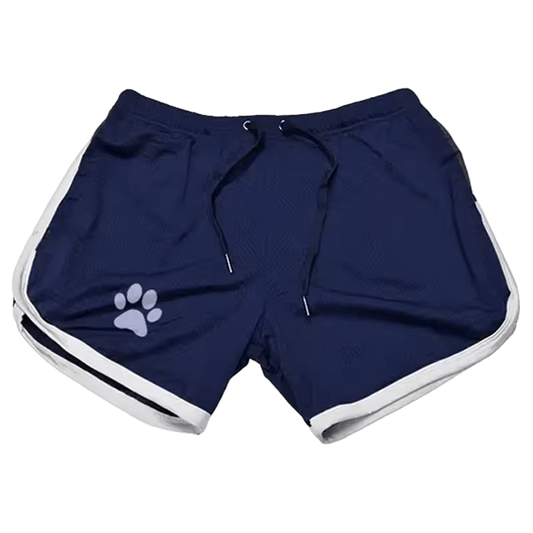 Paw print Mesh Shorts Navy/White