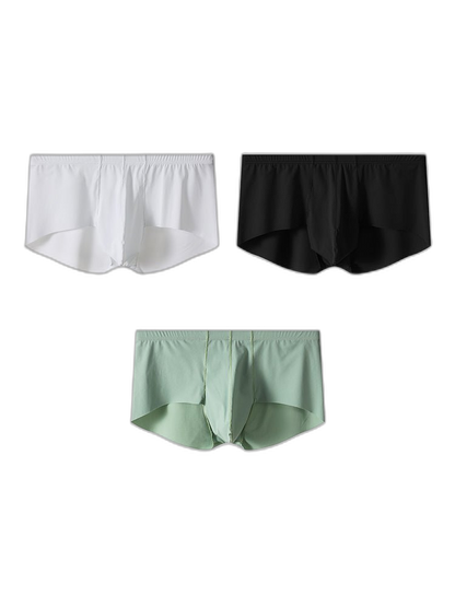 3 Pack Men's Contoured Pouch Seamless Trunks