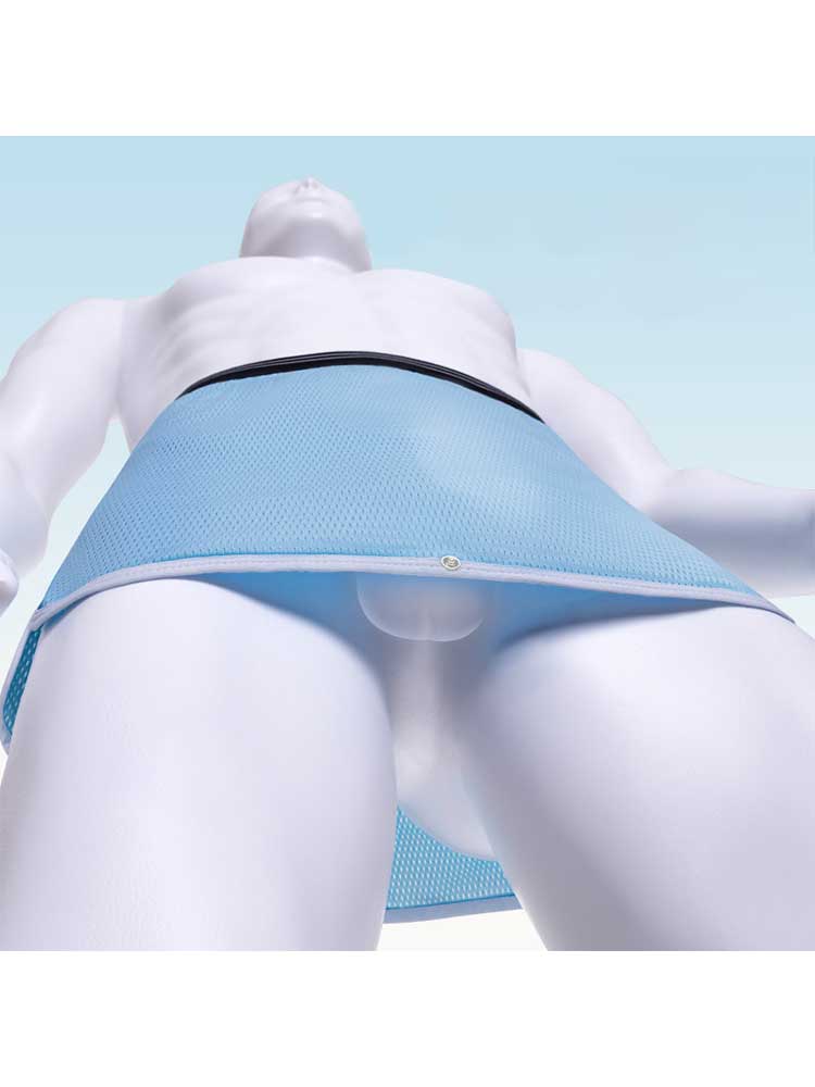 Men's Gun Bullet Separation Crotchless Skirt Trunks