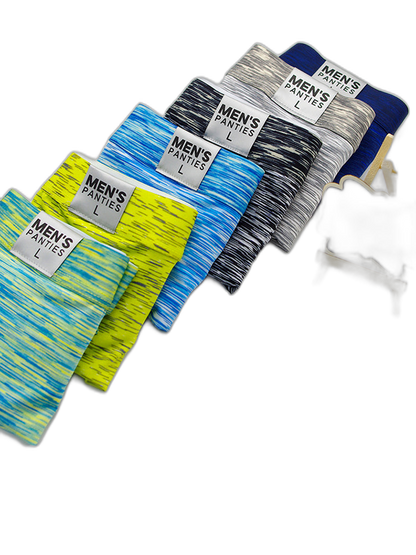 2 Pack Men's Breathable Spell Color Butt Lifting Briefs