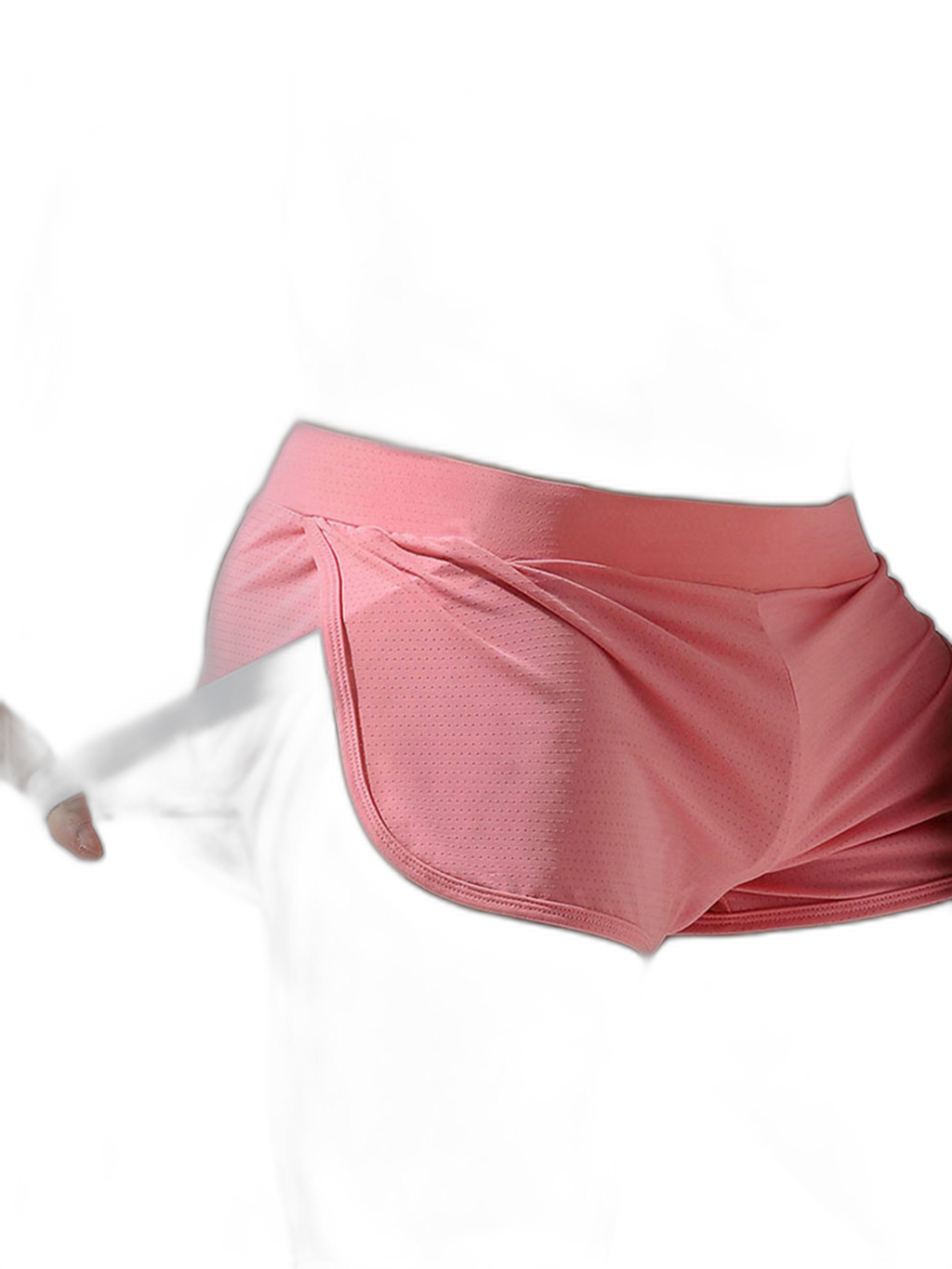 Men's Breathable Mesh Boxer Shorts With Separate Pouch