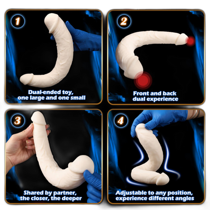 Venus - 11.8 Inch Double Ended Dildo - Lesbian Dildo - Silicone Dildo