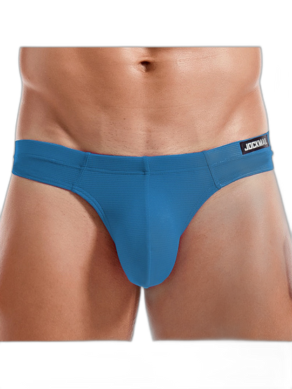Men's Simple Breathable Mesh Pouch Thong & Strings