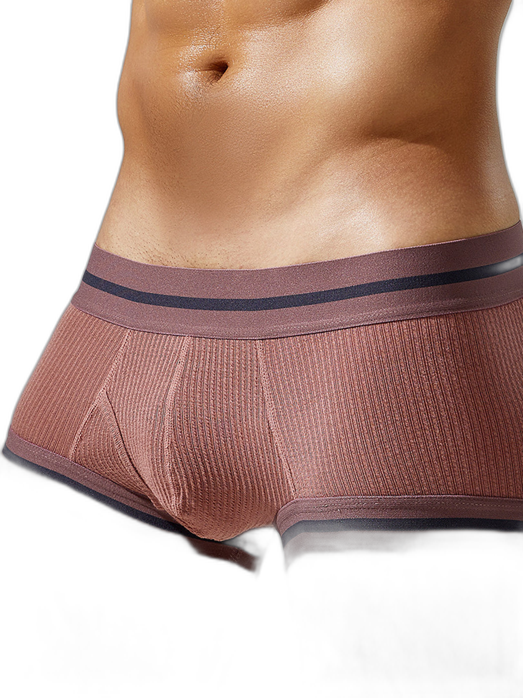 2 Pack Men's Spliced Color Trunks with Functional Fly