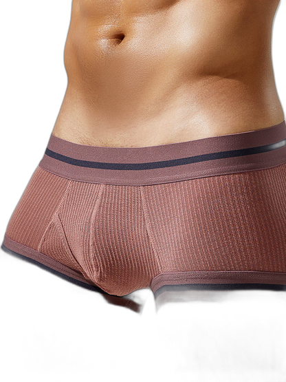 2 Pack Men's Spliced Color Trunks with Functional Fly