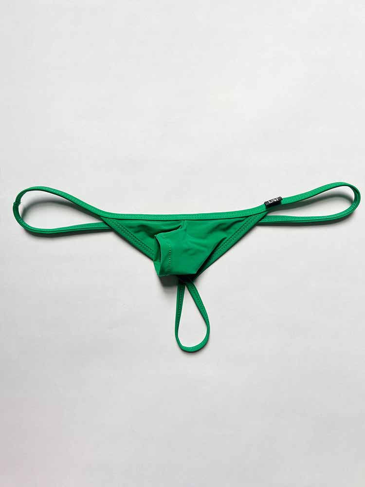 Men's Sexy Elephant Trunk Open Solid Color Thong