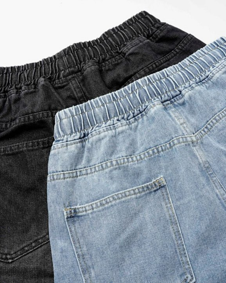 KIIKIO Vintage Washed Denim Shorts