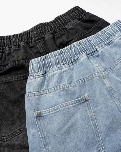 KIIKIO Vintage Washed Denim Shorts