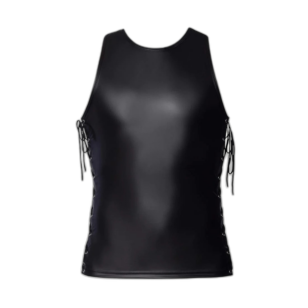 Lace-Up Leather Tank & Shorts