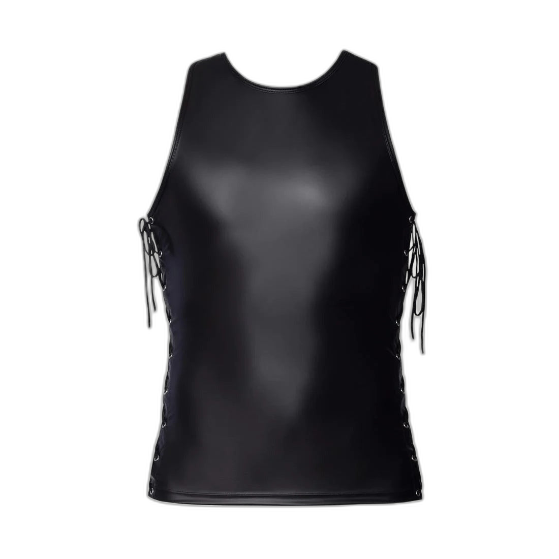 Lace-Up Leather Tank & Shorts