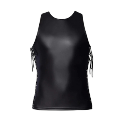 Lace-Up Leather Tank & Shorts