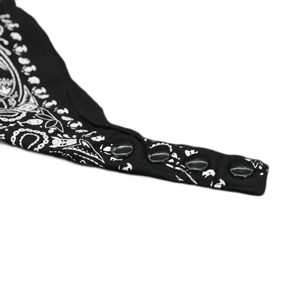 Mr.S Leather Zipper Pocket Neck Hanky - Black
