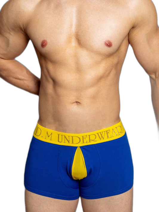 2 Pack Men's Mesh Transparent Open-Cut Cotton Mesh Trunks