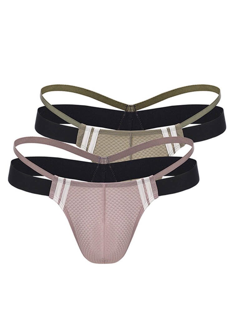 Men's Sexy Snake-Scale Pattern Jacquard Thong
