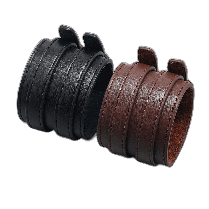 Adjustable Leather Dual-Buckle Bracelet