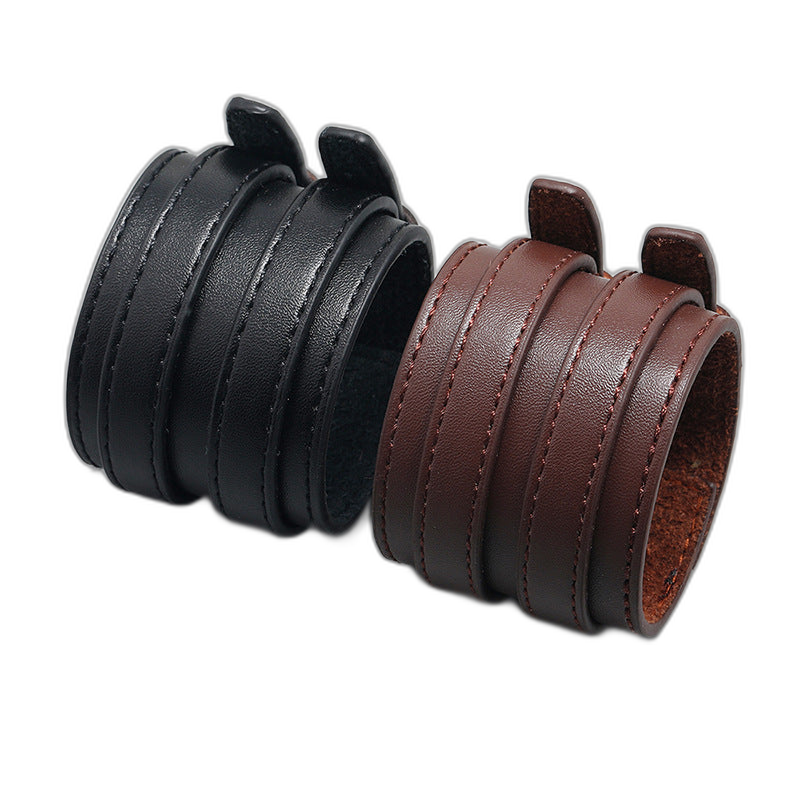 Adjustable Leather Dual-Buckle Bracelet