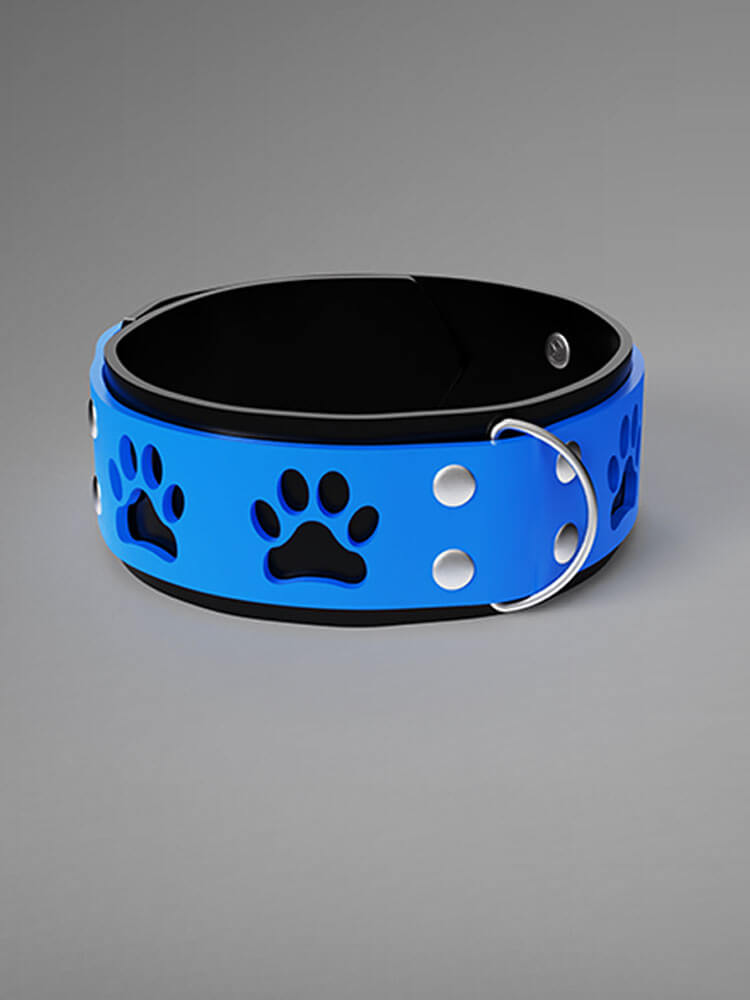 Unisex Paw Cutout Silicone Padlock Choker Collar