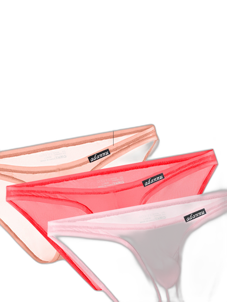 Men's Sheer Low-Rise Bikini with Contoured Pouch
