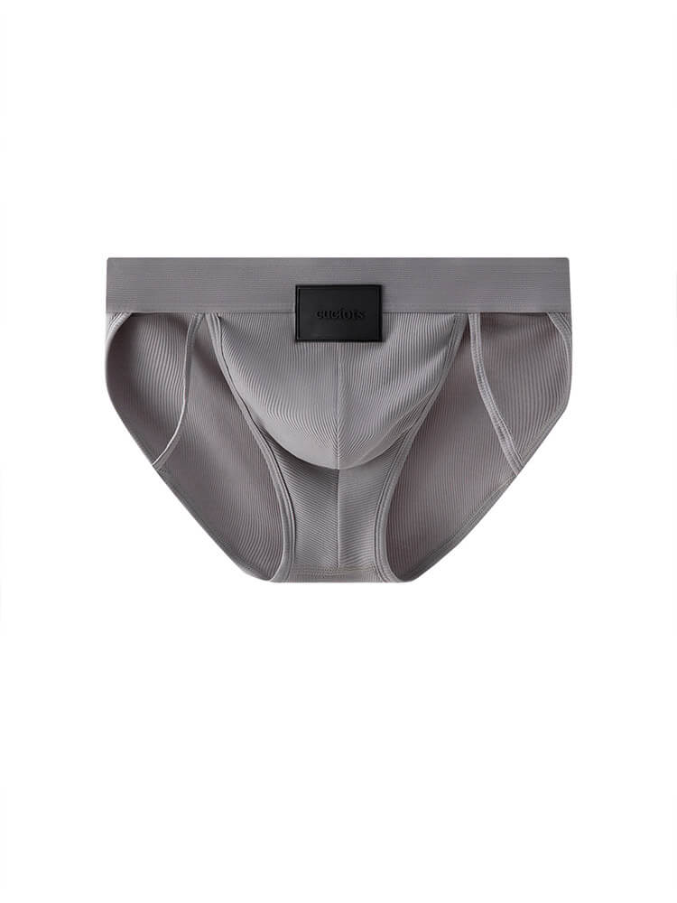 Men's Sexy Mid-Rise High-Cut Cotton Briefs