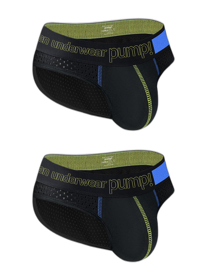 2 Pack Men's Mesh Loose Fit Sport Low-Rise Briefs