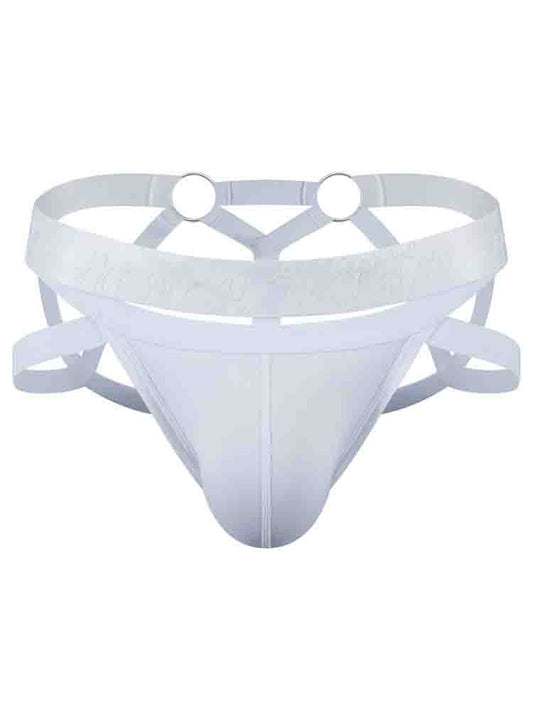 Men's Cutout Bondage Metal Ring Thong