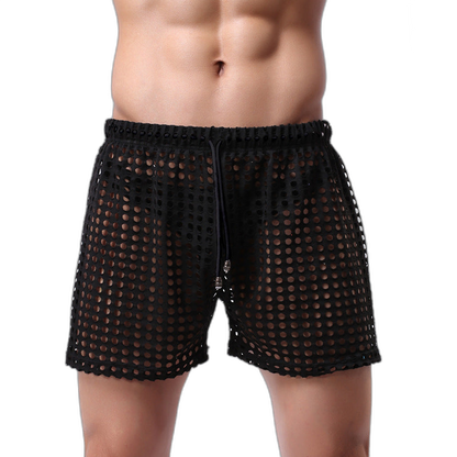 Loose Fishnet Mesh Shorts