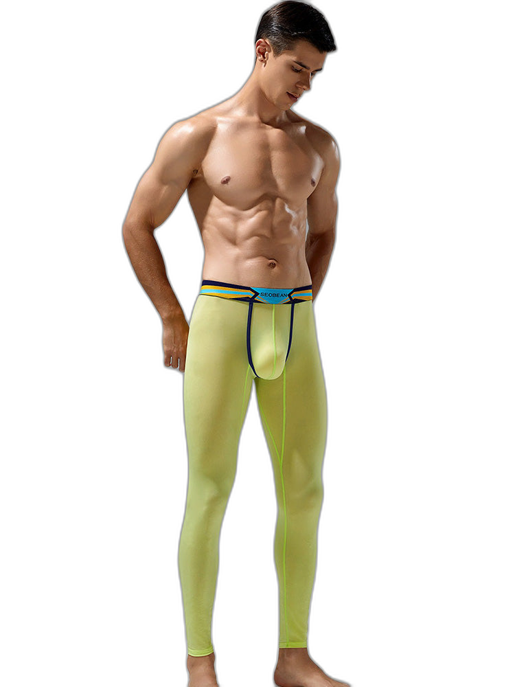Men's Sexy Sport Long Johns With Large Pouch