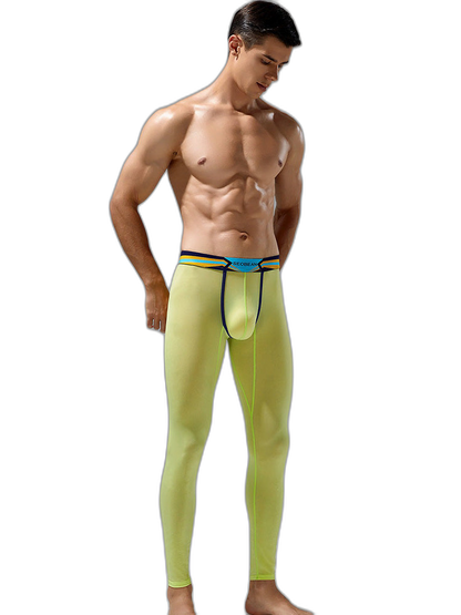 Men's Sexy Sport Long Johns With Large Pouch