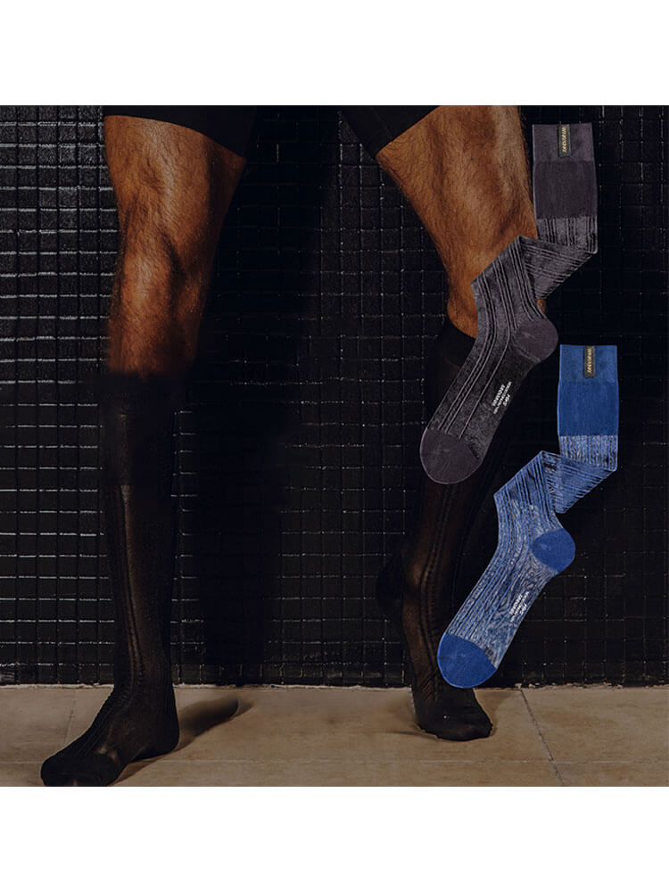 Men's Breathable Sheer Nylon Long Suit Stockings
