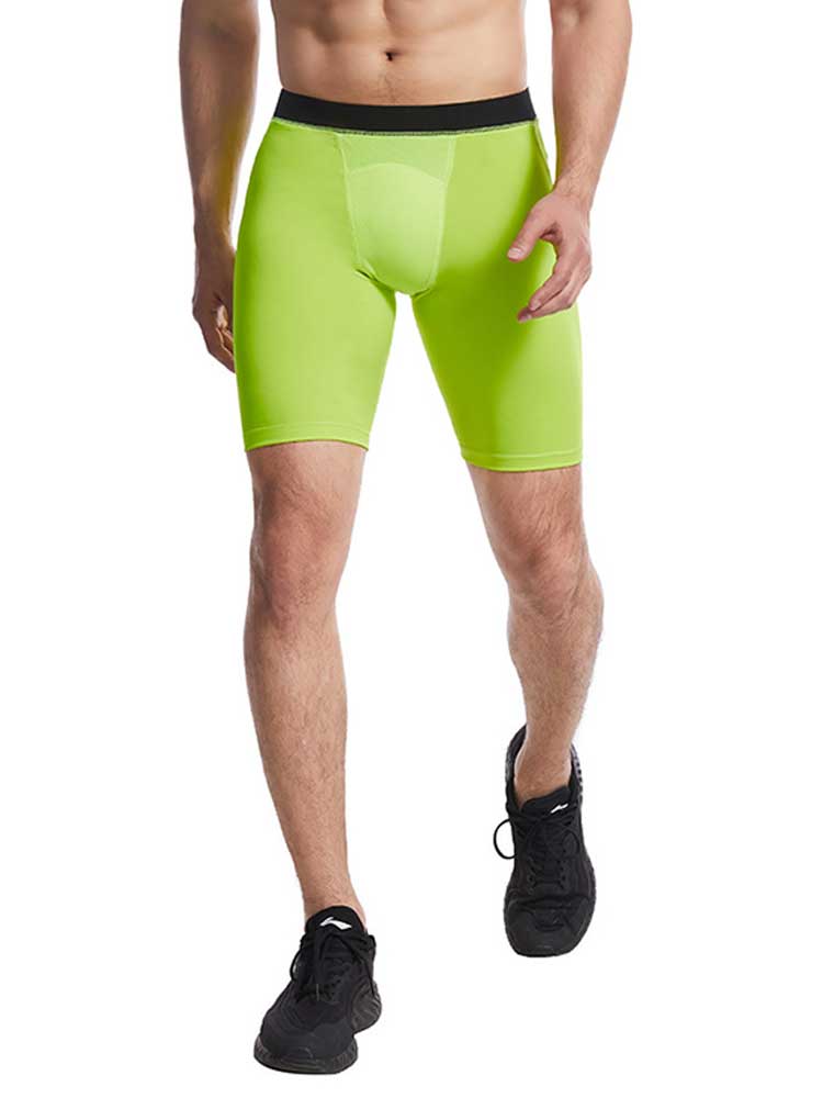 Men's Solid Color Slim Shaping T-shirt and Shorts