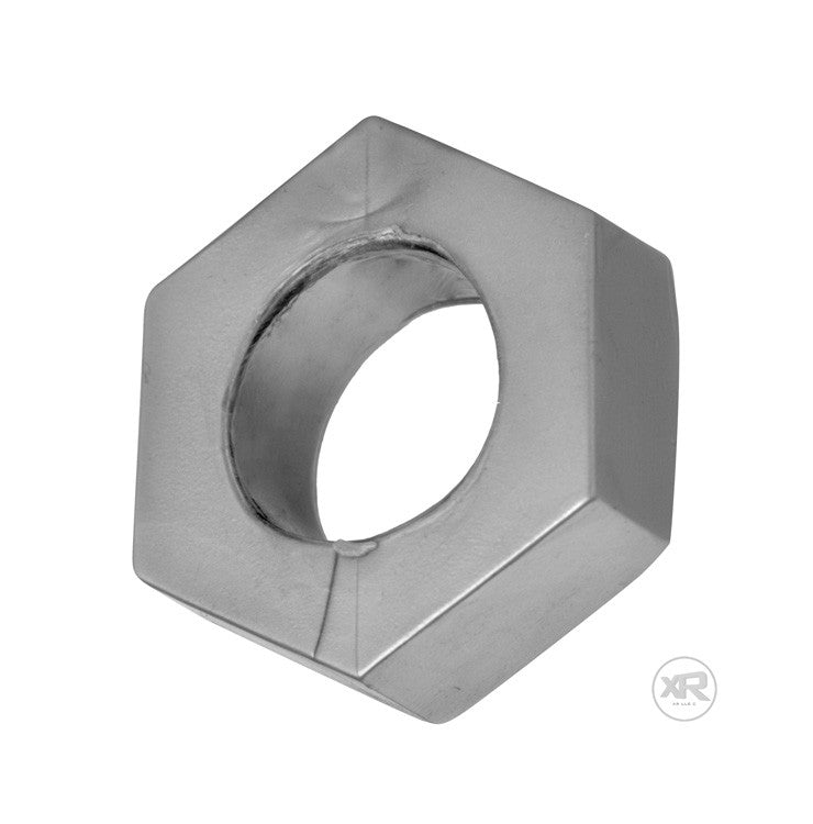 Silver Hex Cock Ring and Ball Stretcher