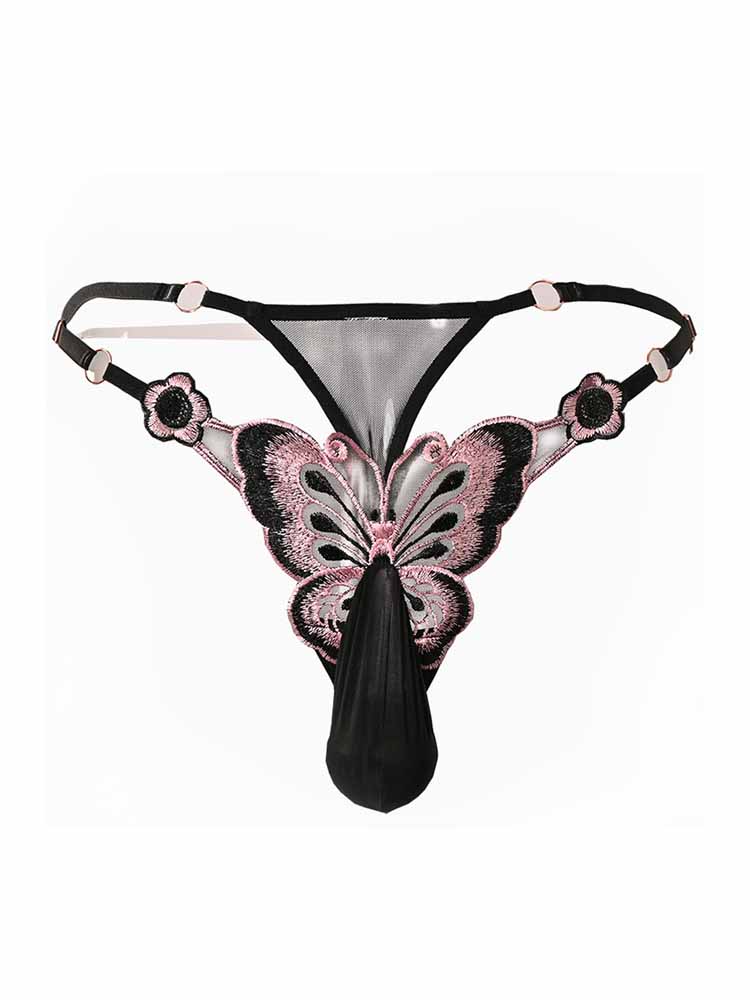 Men's Butterfly Pattern Wrapped Egg Thong