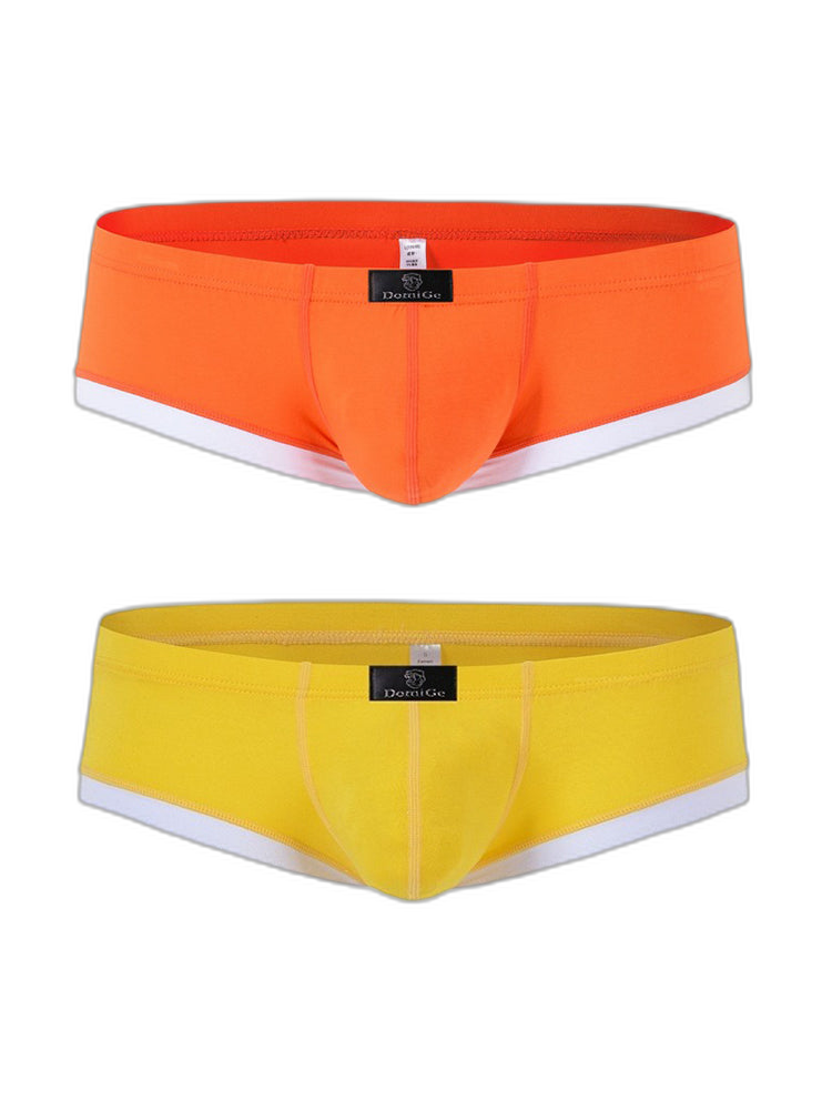 2 Pack Men's Ultra-Soft Modal Breathable Seamless Comfort Low-Rise Trunks