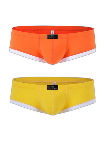 2 Pack Men's Ultra-Soft Modal Breathable Seamless Comfort Low-Rise Trunks