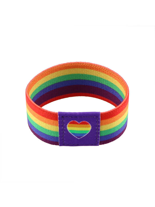 Unisex Pride Elastic Rainbow Wristbands