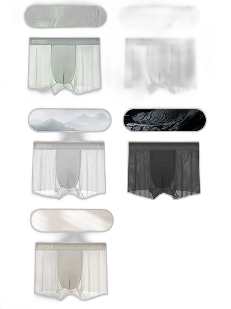 4 Pack Men's Breathable Ice Silk Antibacterial Sports Trunks