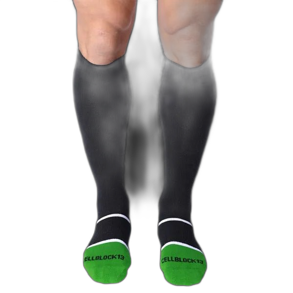 Cell Block 13 Take Down Knee High Socks | Green