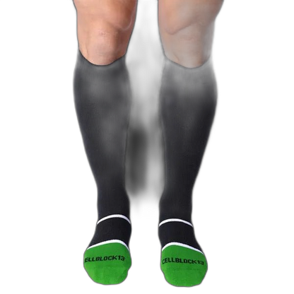 Cell Block 13 Take Down Knee High Socks | Green