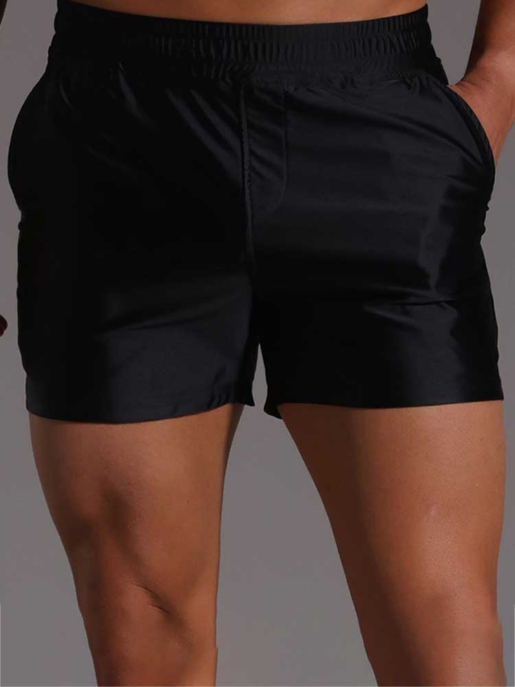 Men's Sexy Solid Color Satin Lounge Shorts