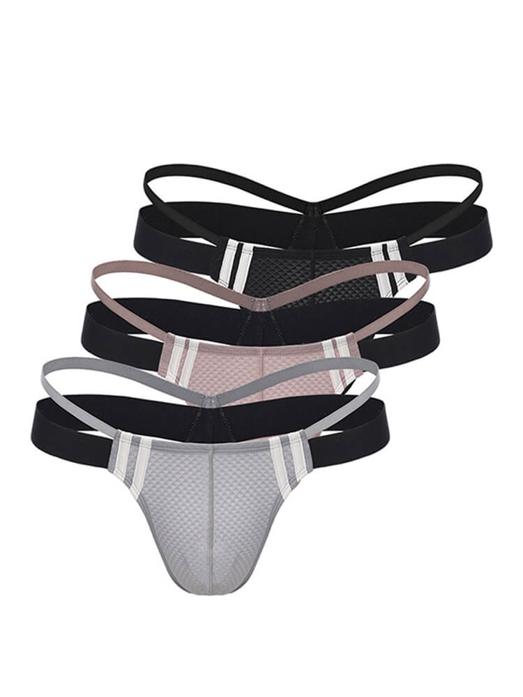 Men's Sexy Snake-Scale Pattern Jacquard Thong