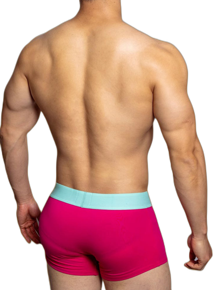 2 Pack Men's Mesh Transparent Open-Cut Cotton Mesh Trunks