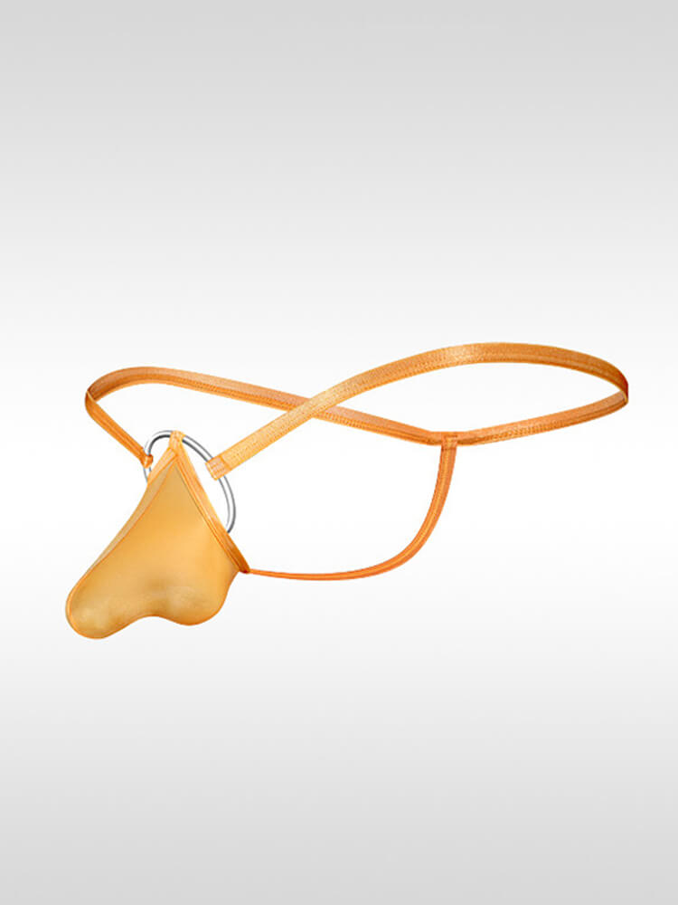 Men's Sexy Strappy O-Ring Elephant Pouch Thong